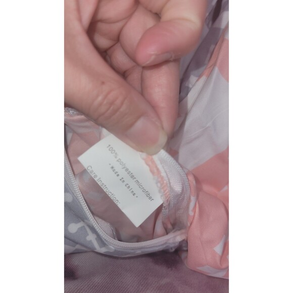 Soft Brushed Microfiber Duvet Cover Set with Zipper Closure and Queen Pink B6 - Picture 8 of 10